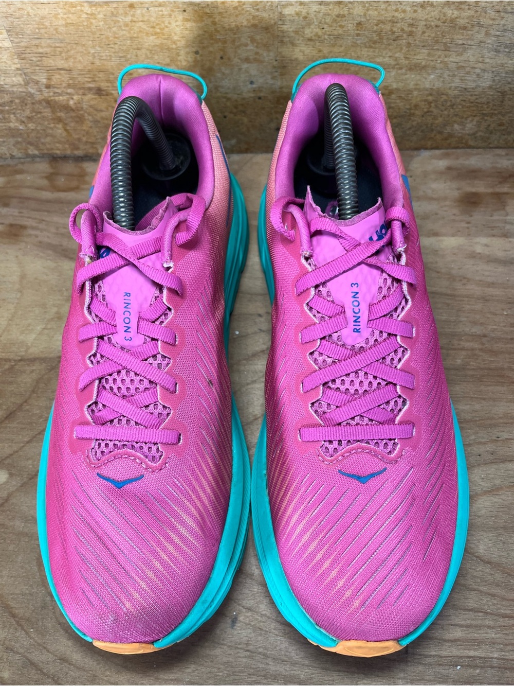 Hoka One One Rincon 3 Womens Size 9.5 Running Shoes Sneakers Phlox Pink Atlantis - Picture 3 of 13